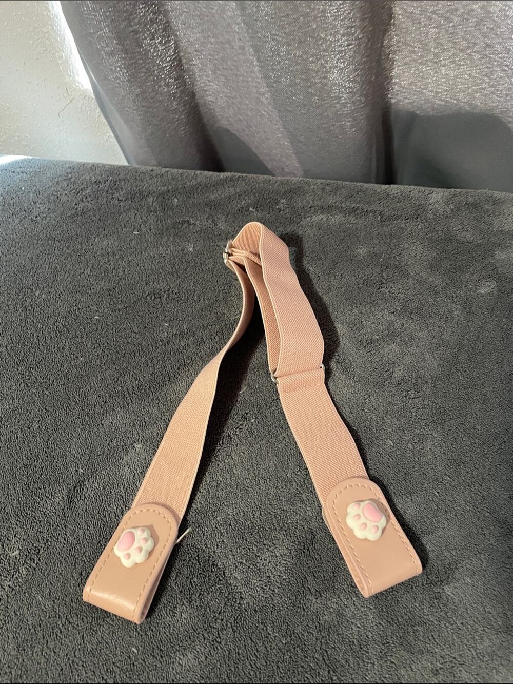 Adjustable Pink Elastic invisible belt with Paw Accent NWOT